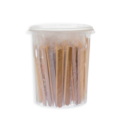 Pote com 100 sachês com Lixa Parda e Palito de Bambu