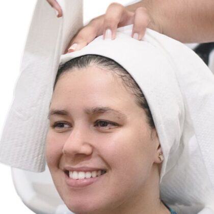 Toalha Descartável para Cabelo - Celulose - 50x70cm - Pct c/ 25 Unidades