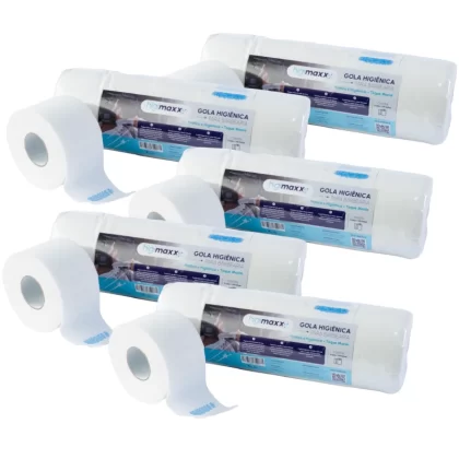 Gola Higiênica Descartável Branca - Kit 50 rolos c/ 100 folhas