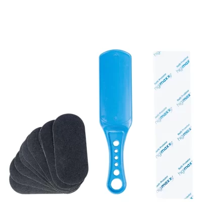 Lixa Esfoliante Preta Para Pés C/ Refil 50 Unidades + 1 Base